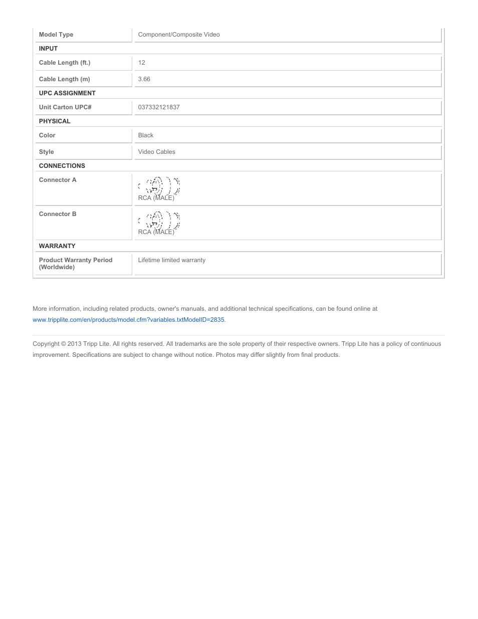 Tripp Lite A004-012 User Manual | Page 2 / 2