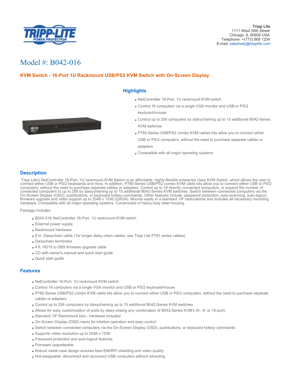 Tripp Lite NetController B040 Series User Manual | 3 pages