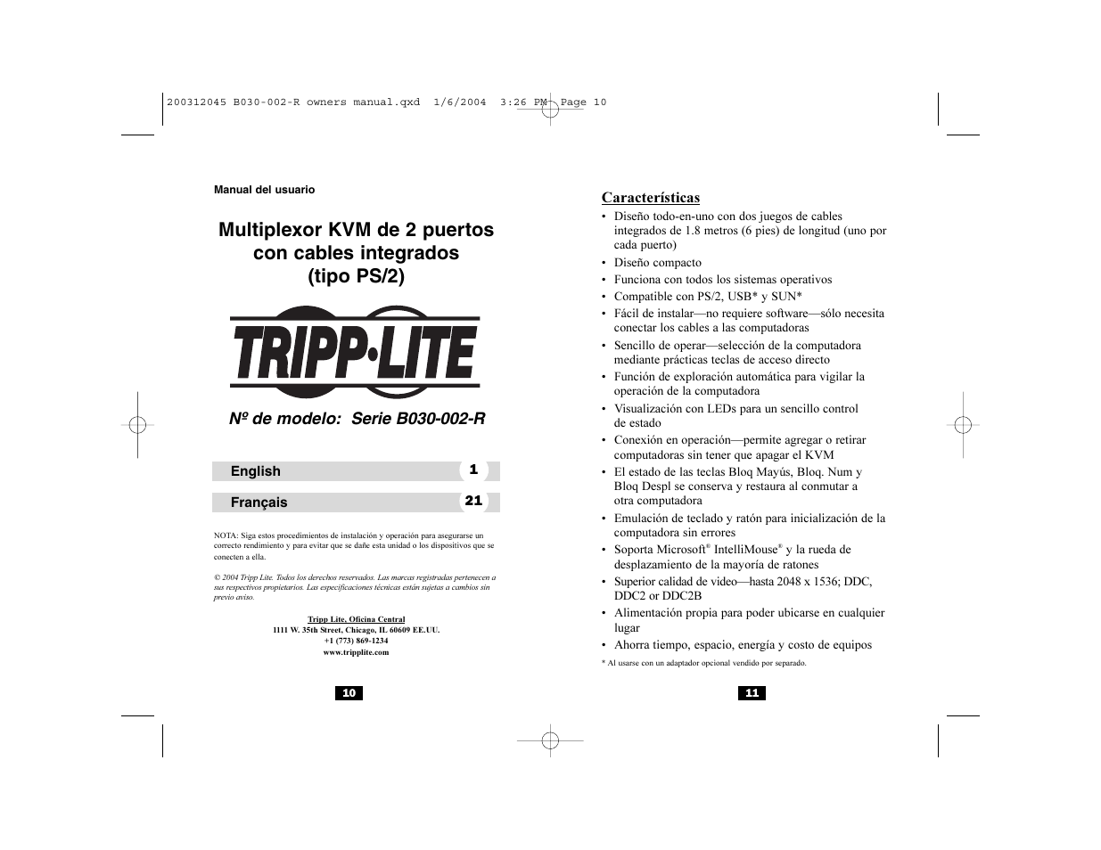 Tripp Lite B030-002-R User Manual | Page 6 / 17