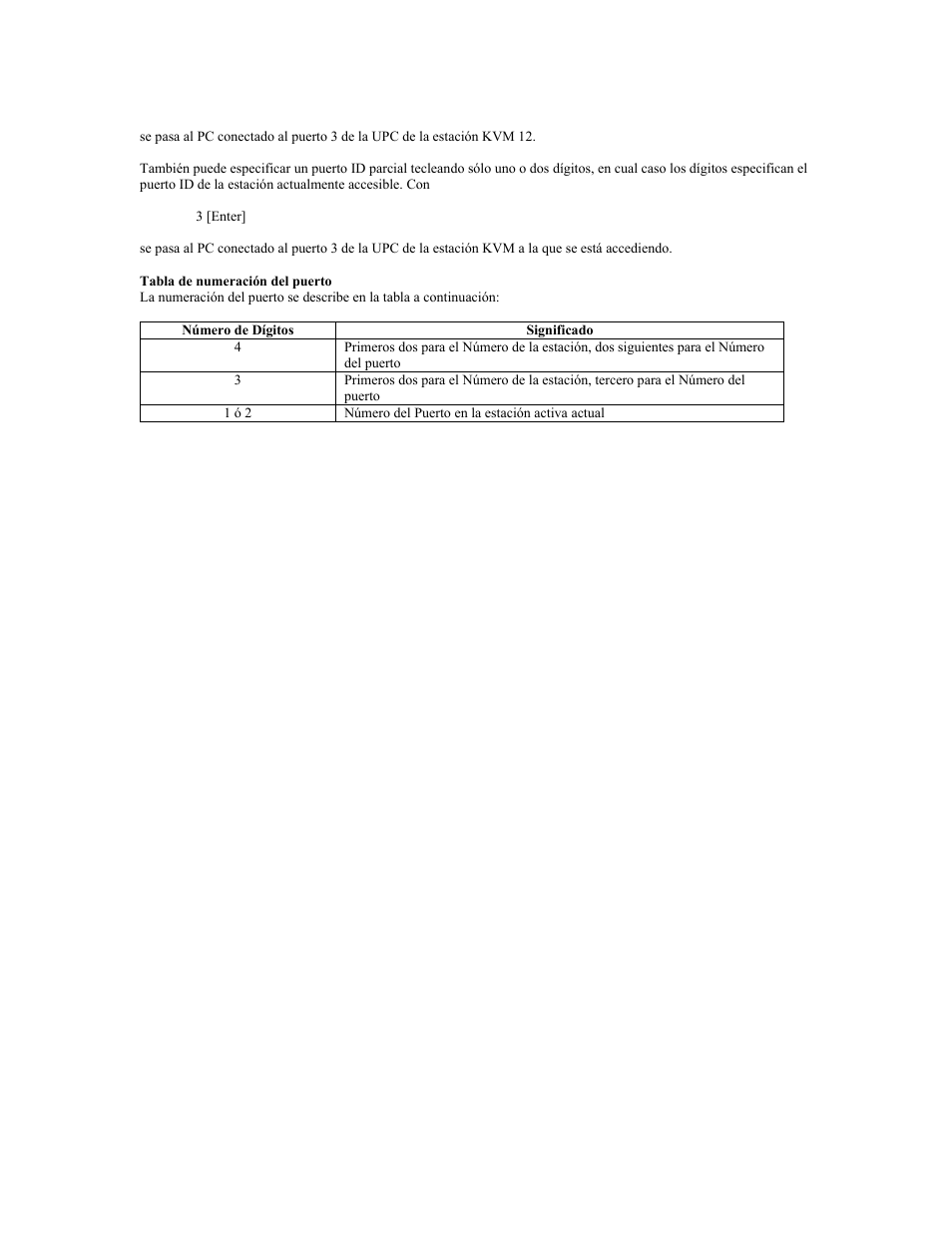 Número de dígitos, Significado | Tripp Lite KVM B005-008 User Manual | Page 23 / 45