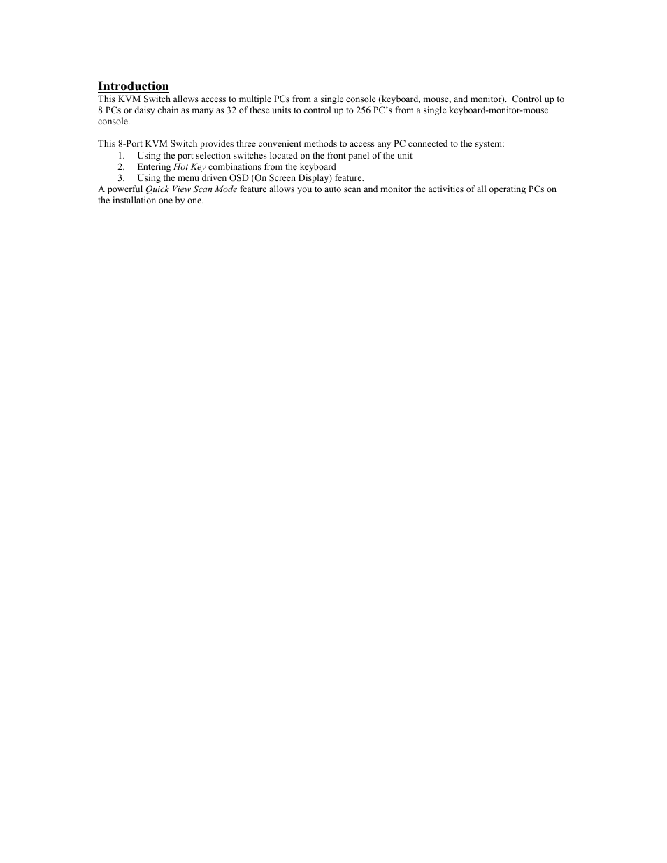 Introduction | Tripp Lite KVM B005-008 User Manual | Page 3 / 45