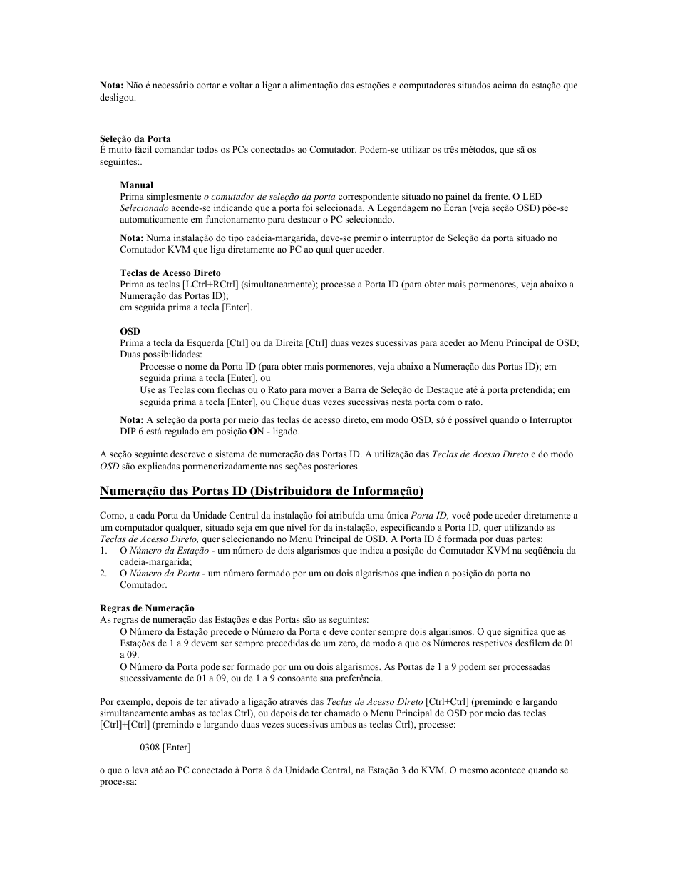 Numeração das portas id \(distribuidora de inf | Tripp Lite KVM B005-008 User Manual | Page 36 / 45