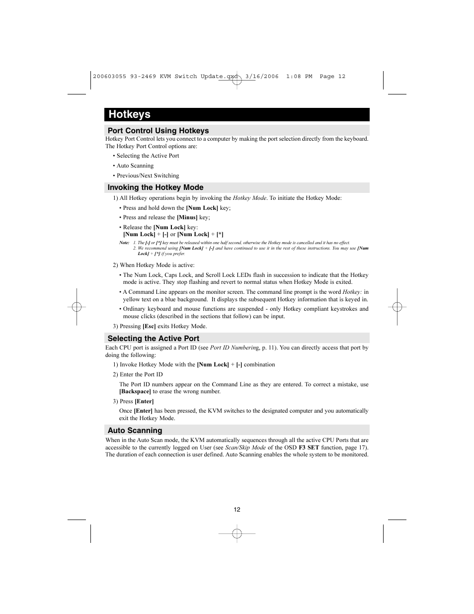 Hotkeys | Tripp Lite B020-008-17 User Manual | Page 12 / 29