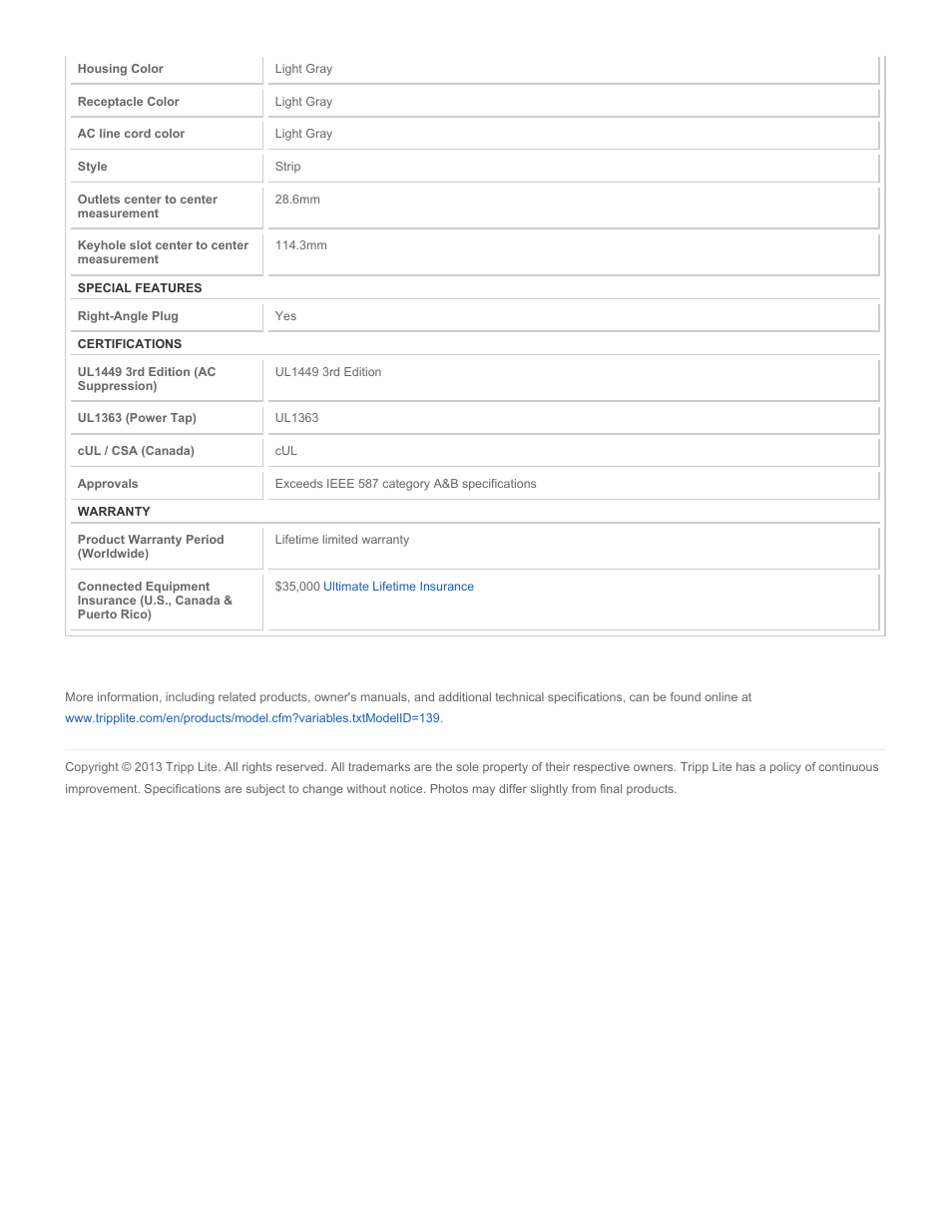 Tripp Lite SK6-6 User Manual | Page 3 / 3