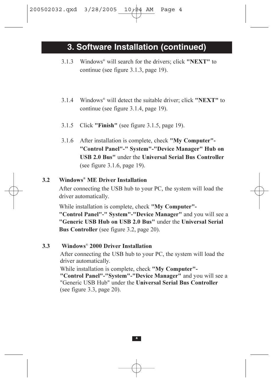 Software installation (continued) | Tripp Lite U225-004-R User Manual | Page 4 / 20