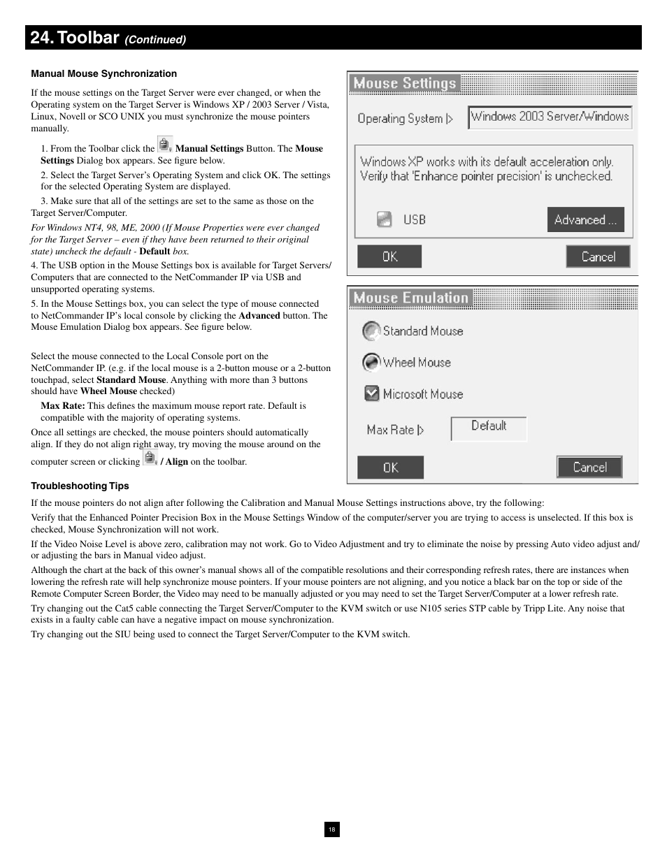 Toolbar | Tripp Lite NetCommander B070-016-19-IP User Manual | Page 18 / 30