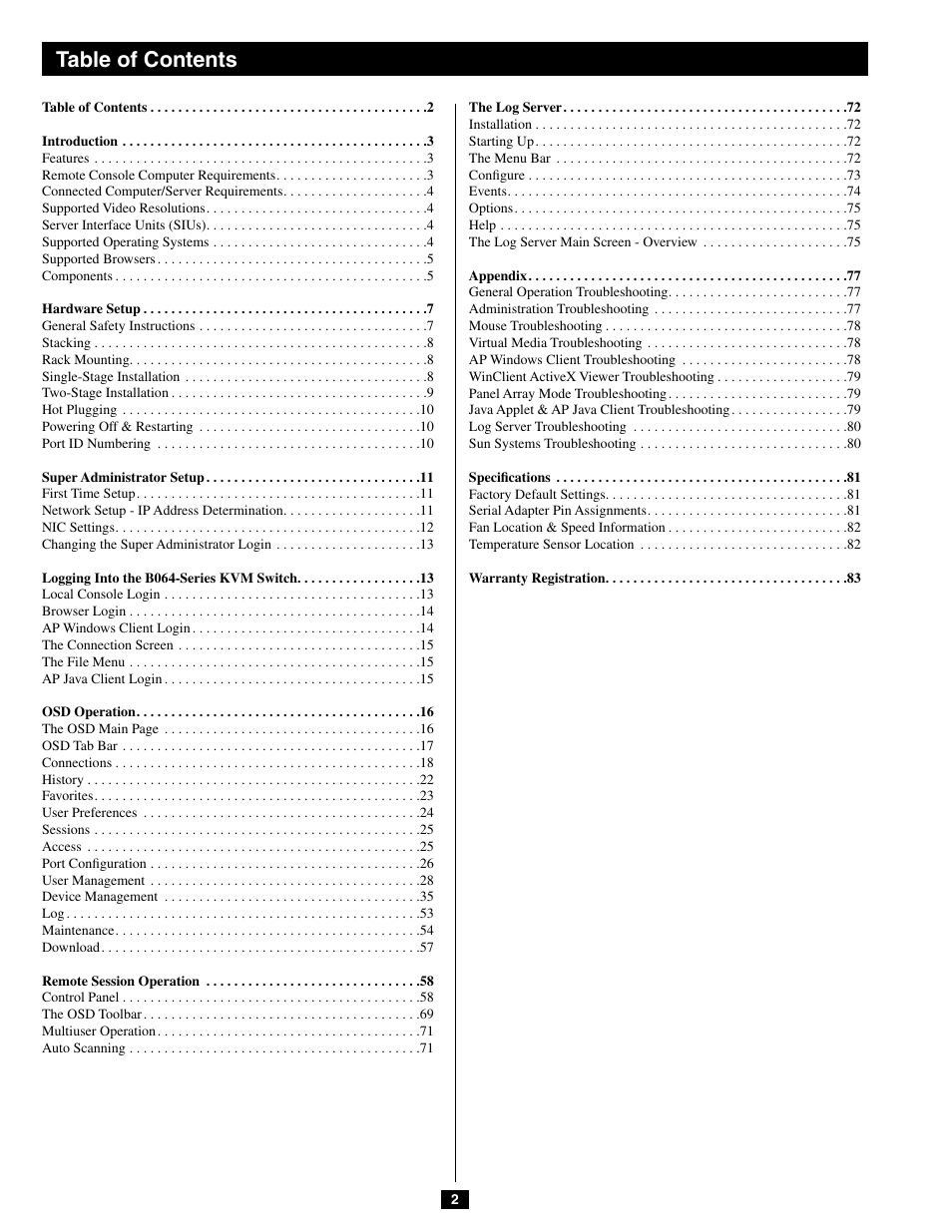 Tripp Lite B064-032-04-IPG User Manual | Page 2 / 81