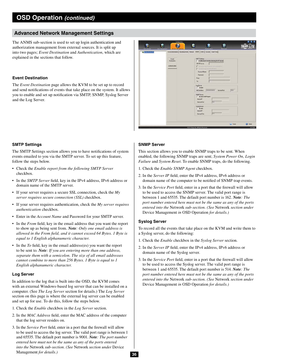 Osd operation, Continued) | Tripp Lite B064-032-04-IPG User Manual | Page 36 / 81