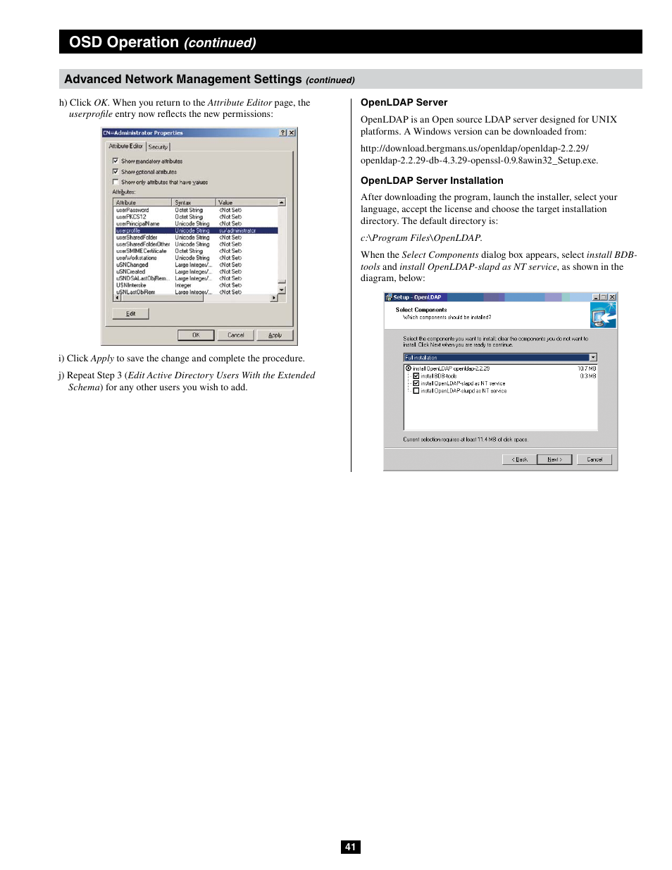 Osd operation | Tripp Lite B064-032-04-IPG User Manual | Page 41 / 81