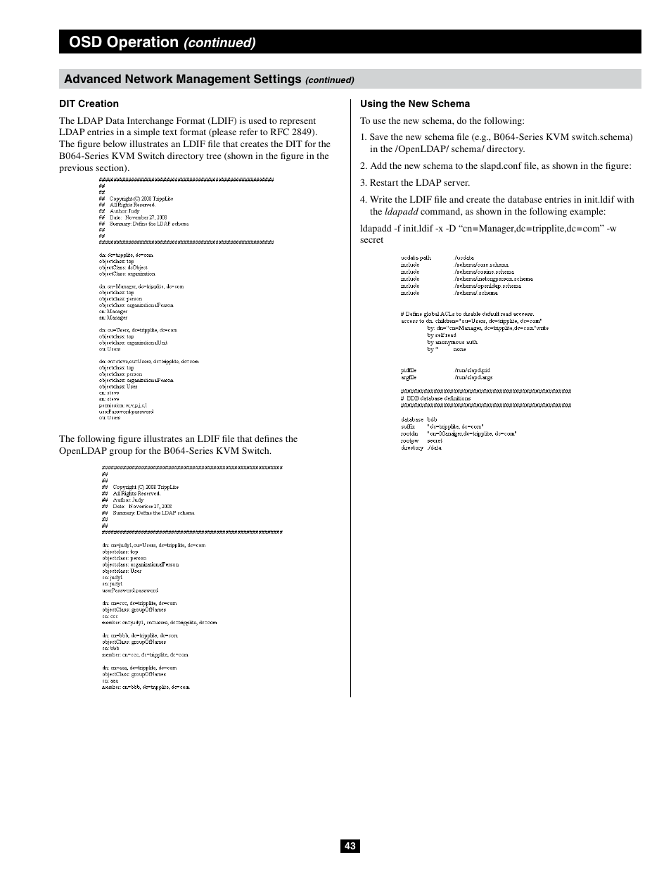 Osd operation | Tripp Lite B064-032-04-IPG User Manual | Page 43 / 81