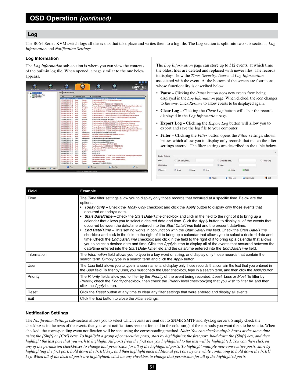 Osd operation, Continued) | Tripp Lite B064-032-04-IPG User Manual | Page 51 / 81