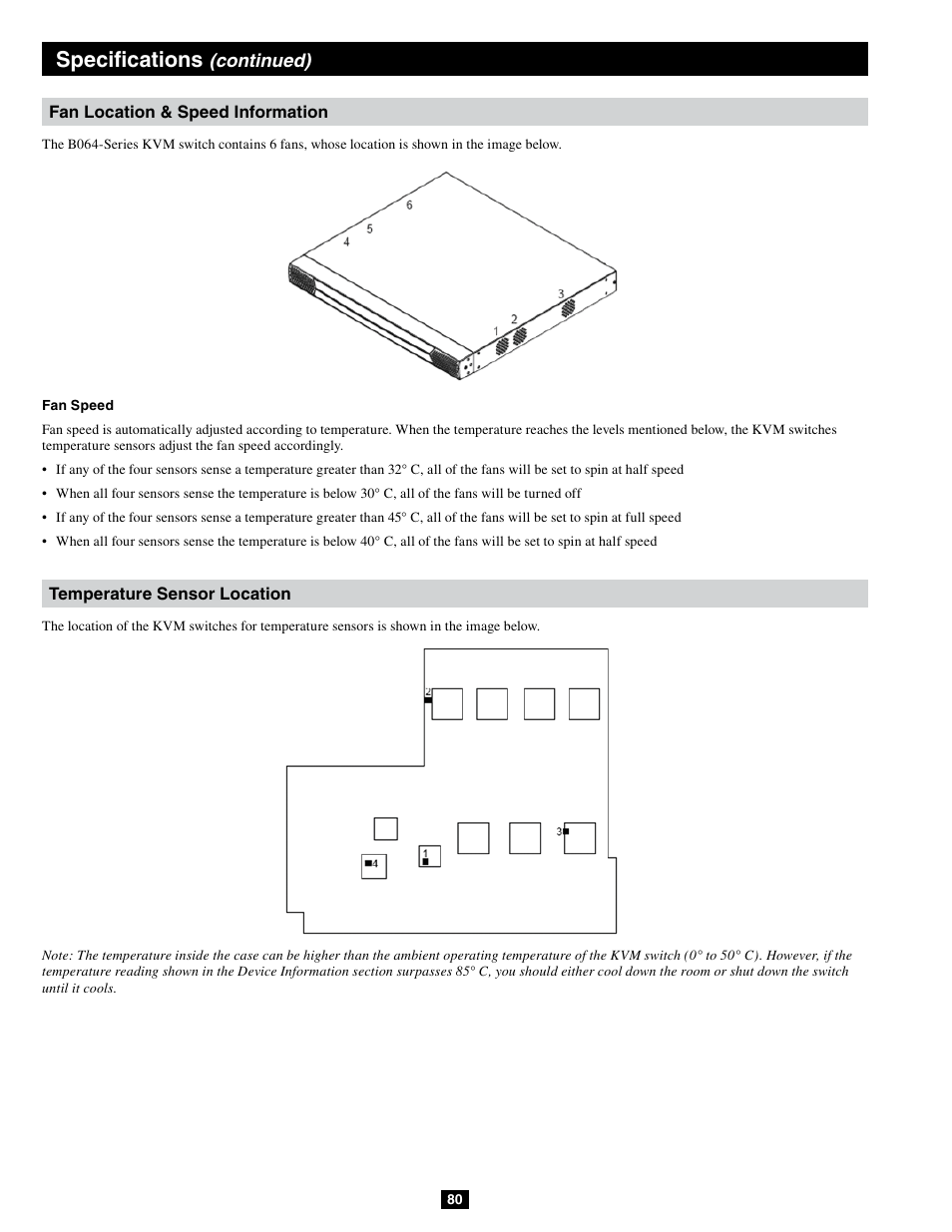 Specifications | Tripp Lite B064-032-04-IPG User Manual | Page 80 / 81