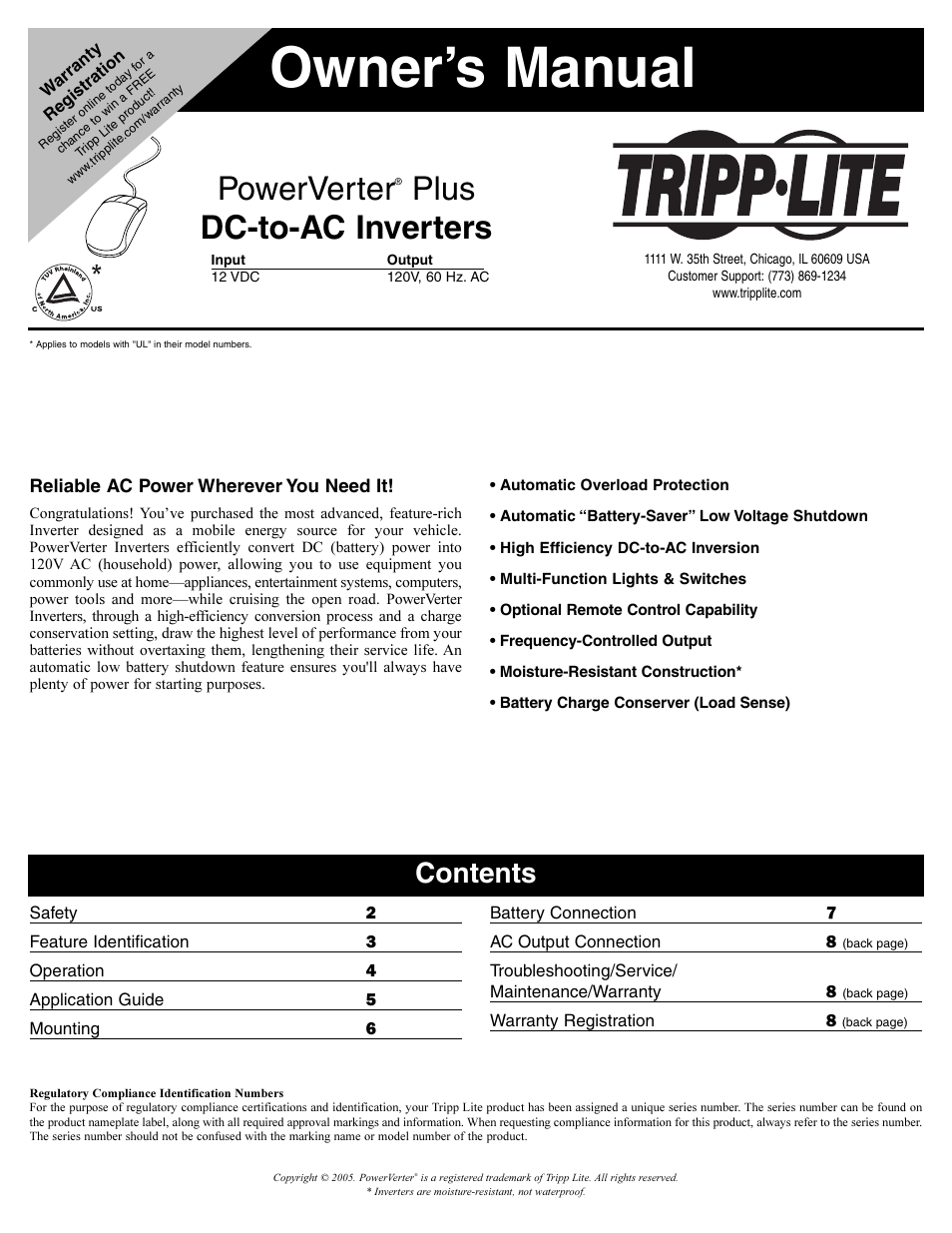 Tripp Lite Welding System User Manual | 8 pages