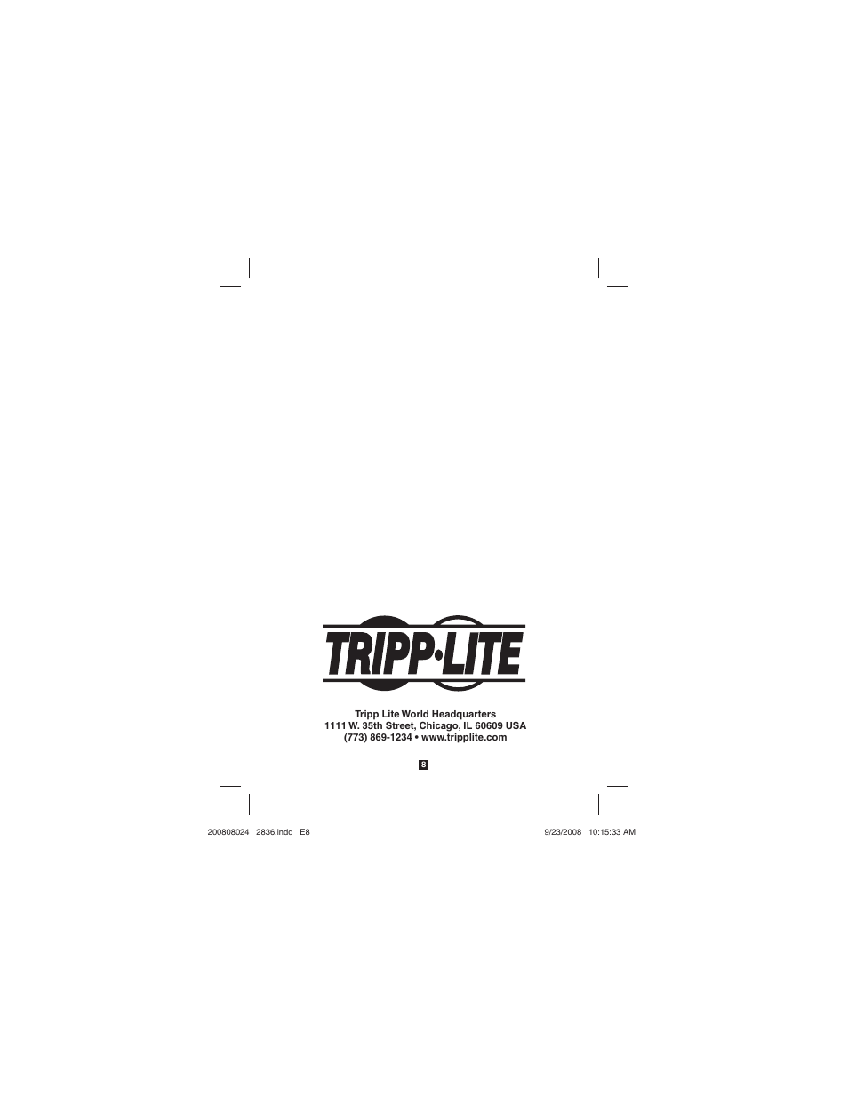 Tripp Lite U224-4R4-R User Manual | Page 8 / 8