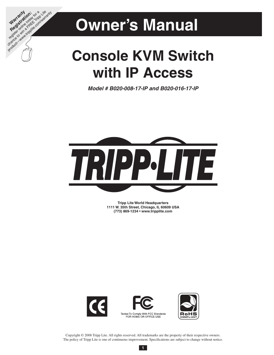 Tripp Lite B020-016-17-IP User Manual | 45 pages