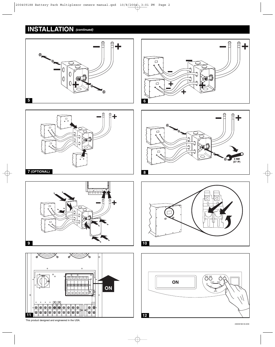 Installation | Tripp Lite BPMULTI User Manual | Page 2 / 3