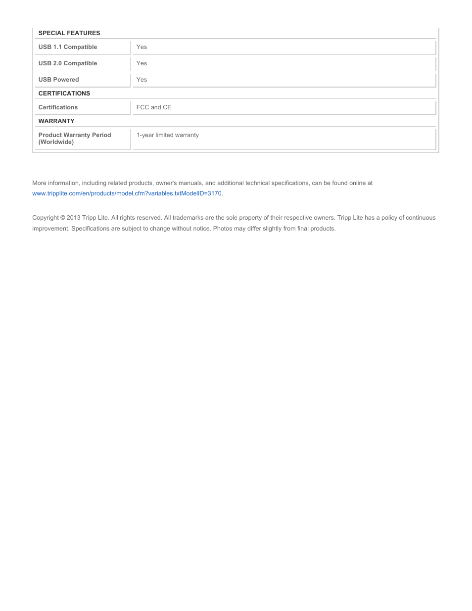 Tripp Lite KP3040 User Manual | Page 2 / 2