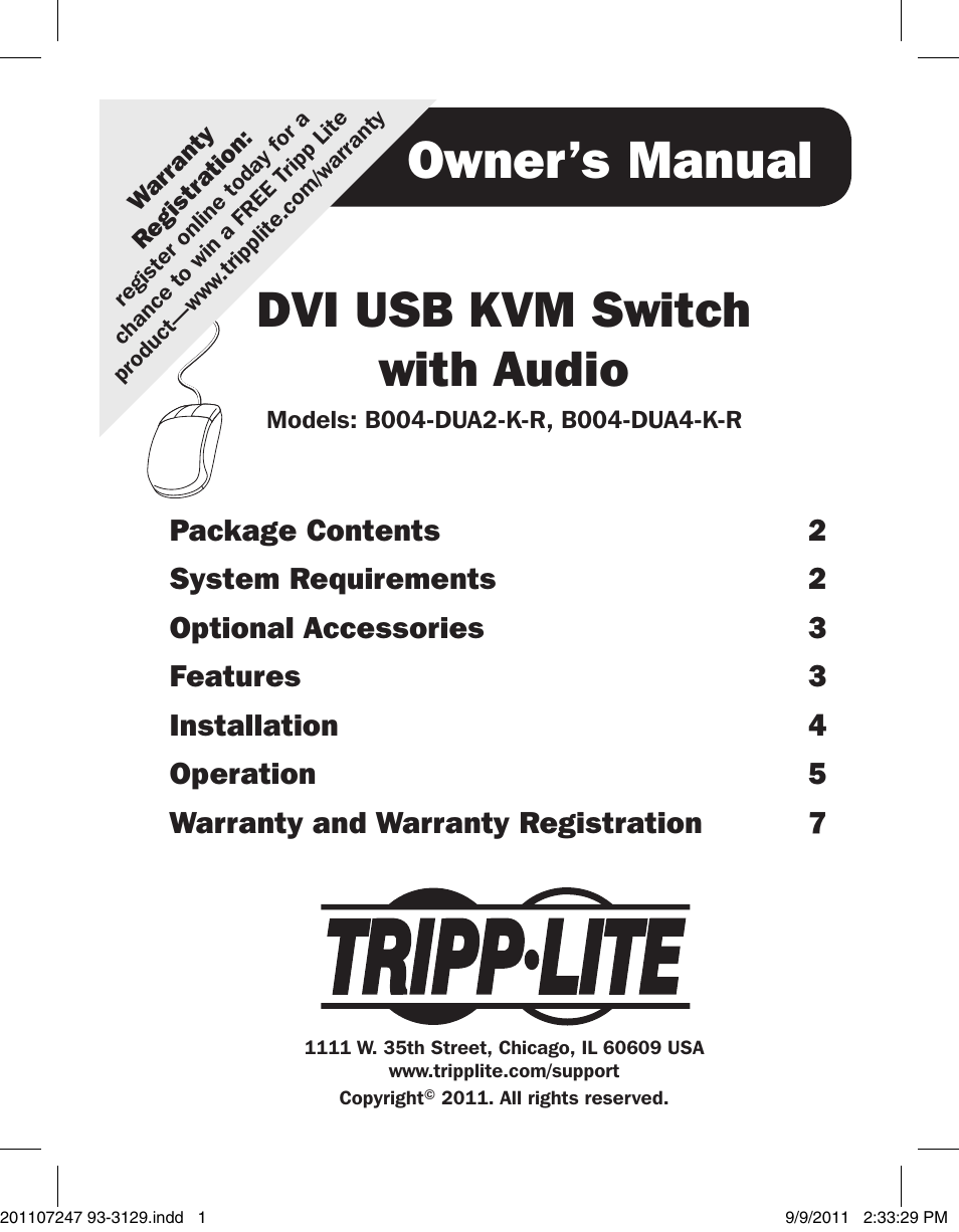 Tripp Lite B004-DUA4-K-R User Manual | 8 pages