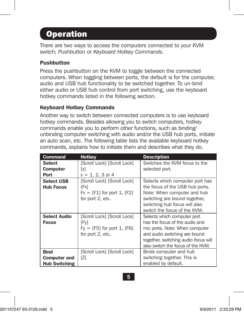 Operation | Tripp Lite B004-DUA4-K-R User Manual | Page 5 / 8