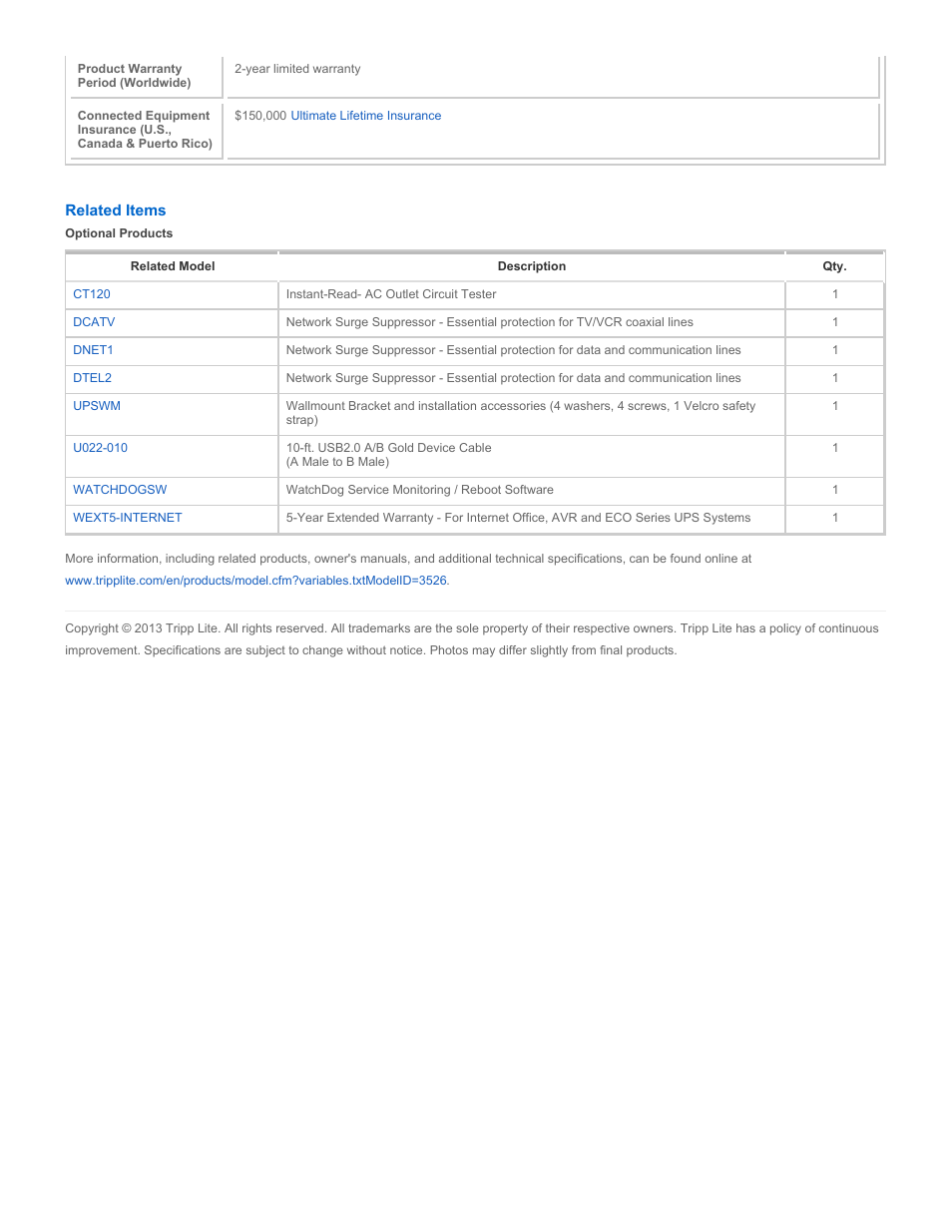 Tripp Lite IO700NAFTA User Manual | Page 5 / 5