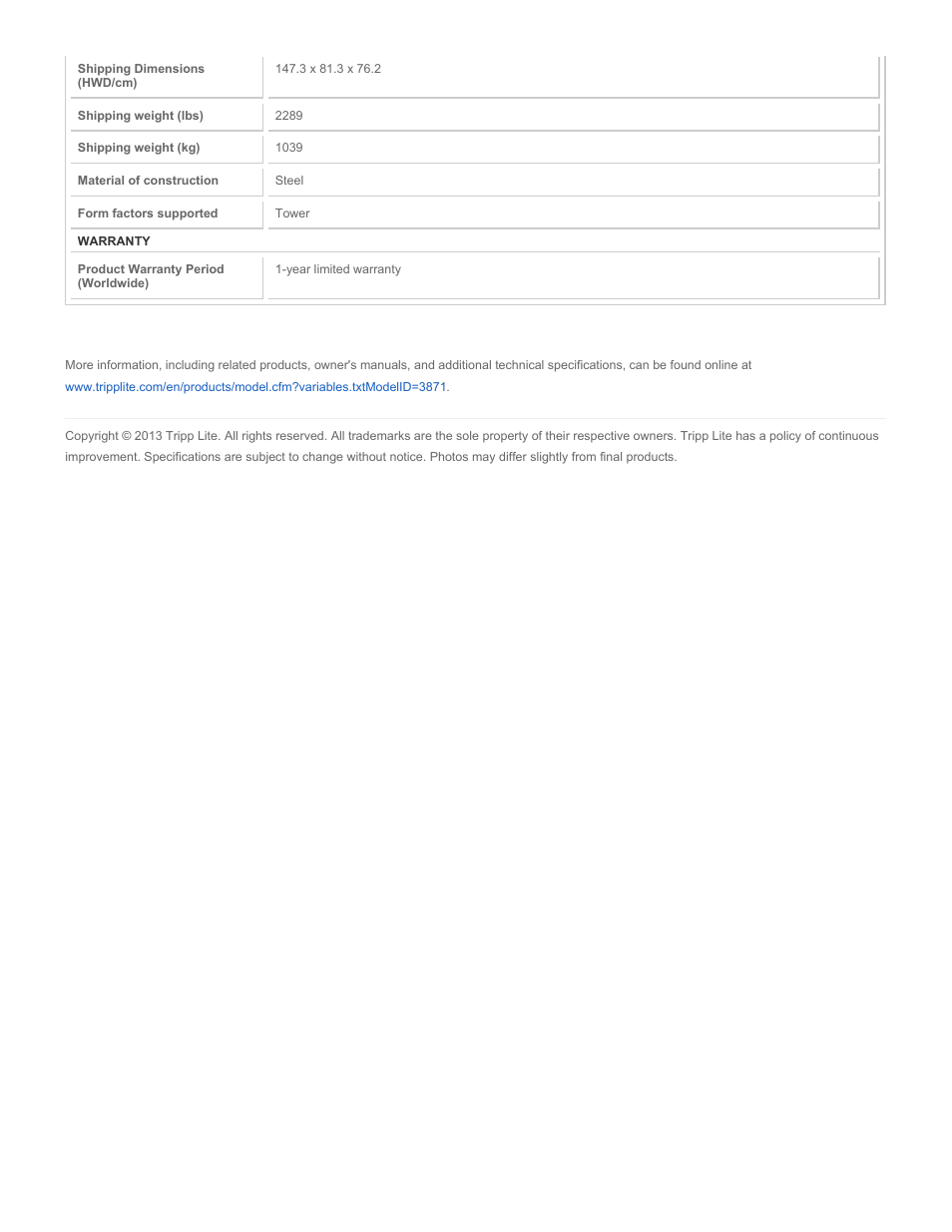 Tripp Lite BP480V55 User Manual | Page 2 / 2