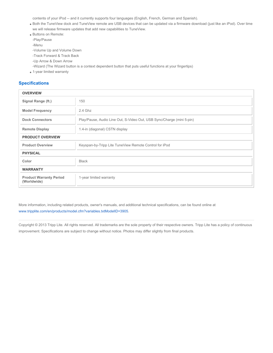 Tripp Lite TVI-200C User Manual | Page 2 / 2