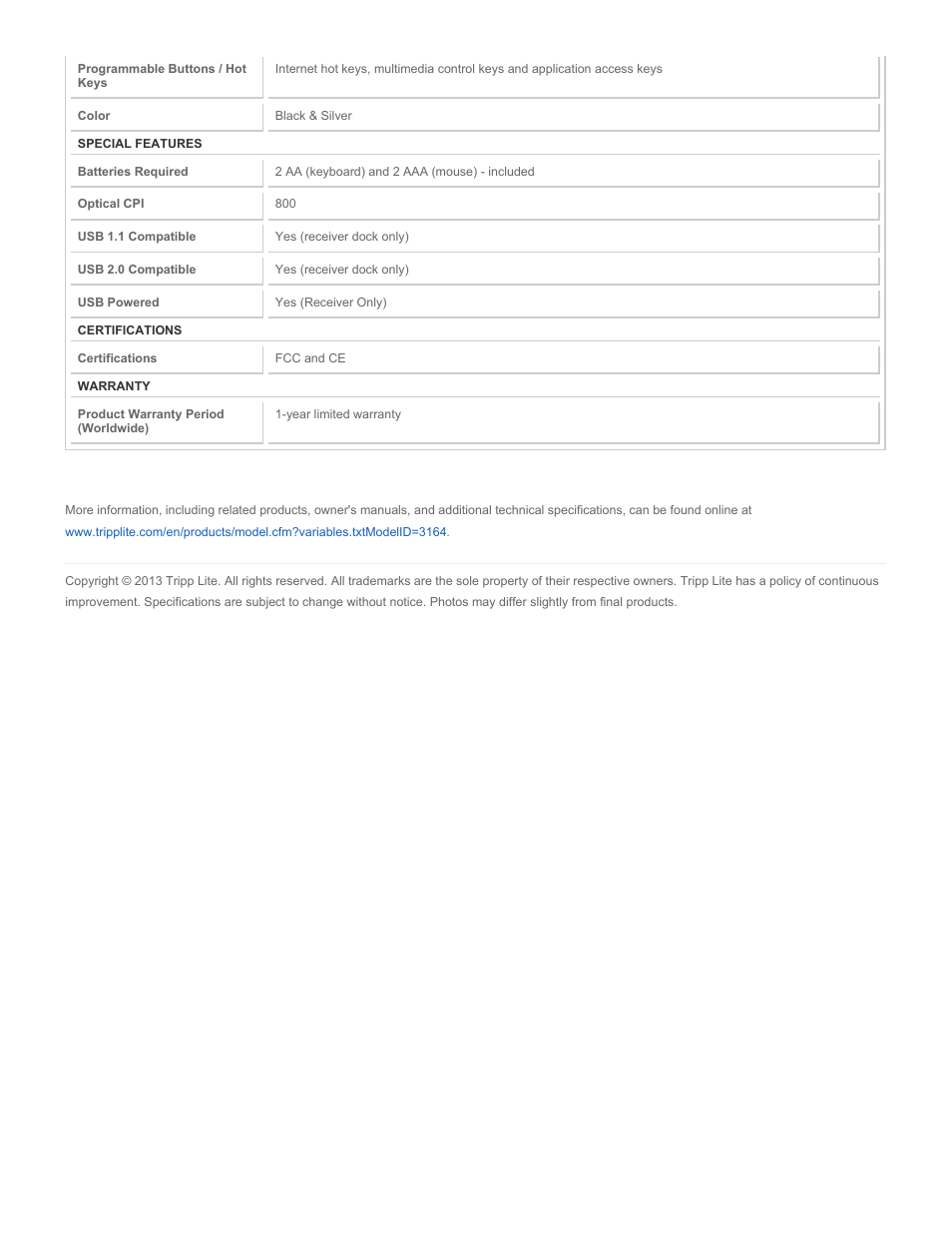 Tripp Lite IN3004KBM User Manual | Page 2 / 2