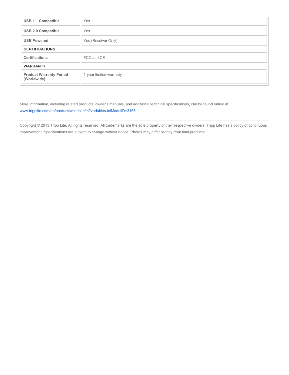 Tripp Lite IN3001RF User Manual | Page 2 / 2