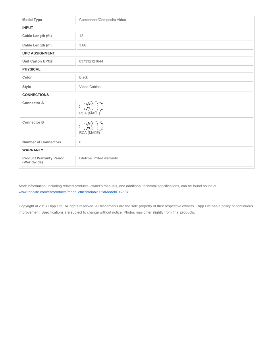 Tripp Lite A008-012 User Manual | Page 2 / 2