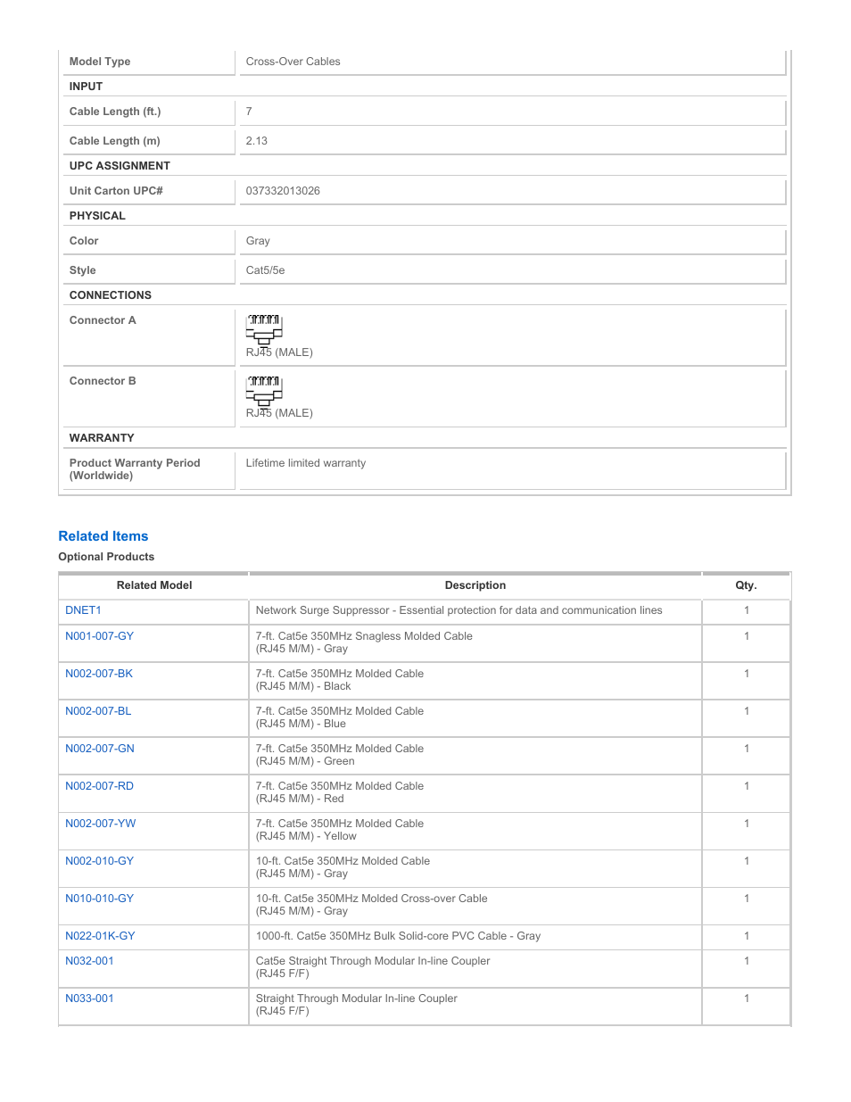 Tripp Lite N010-007-GY User Manual | Page 2 / 3