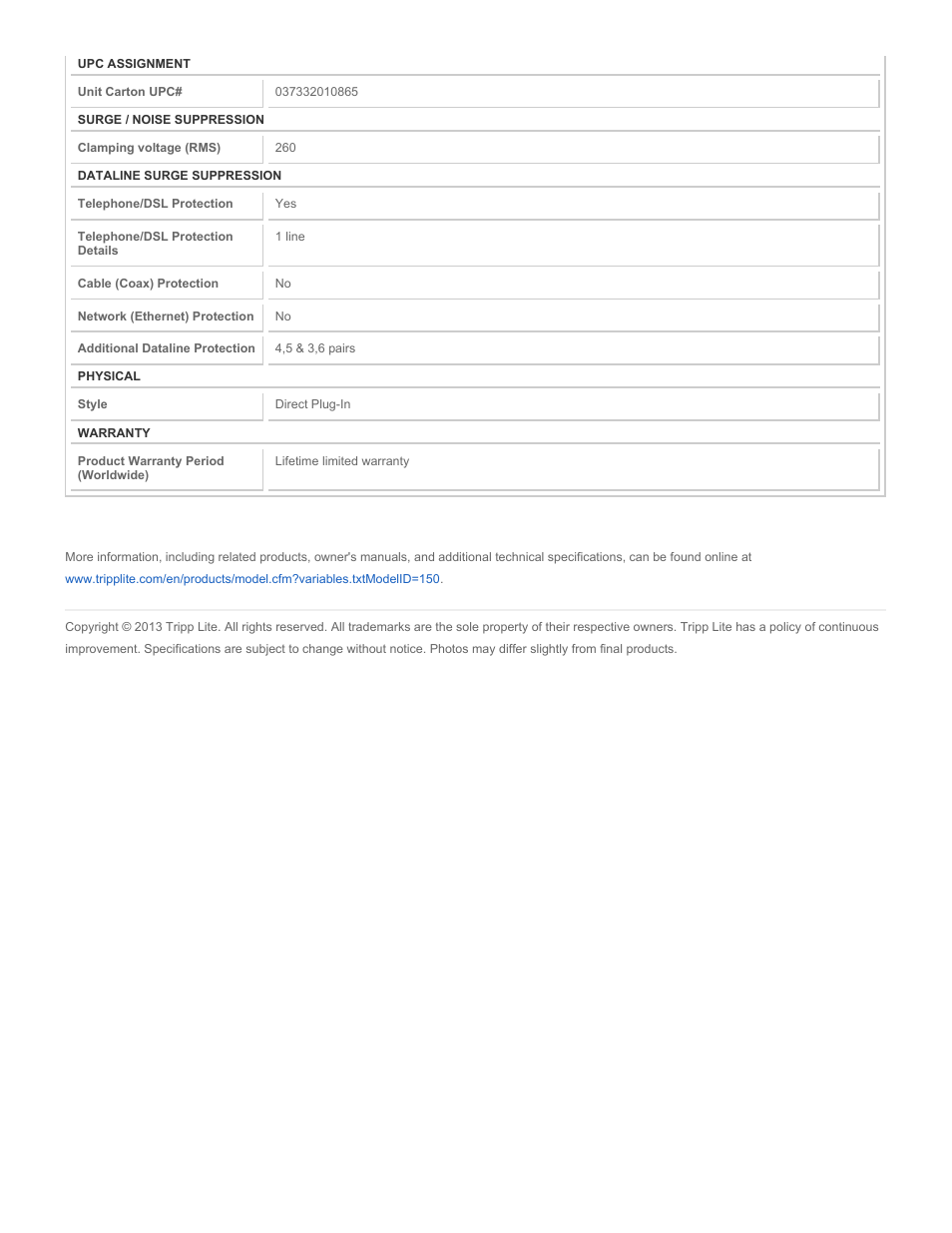 Tripp Lite DTEL2 User Manual | Page 2 / 2