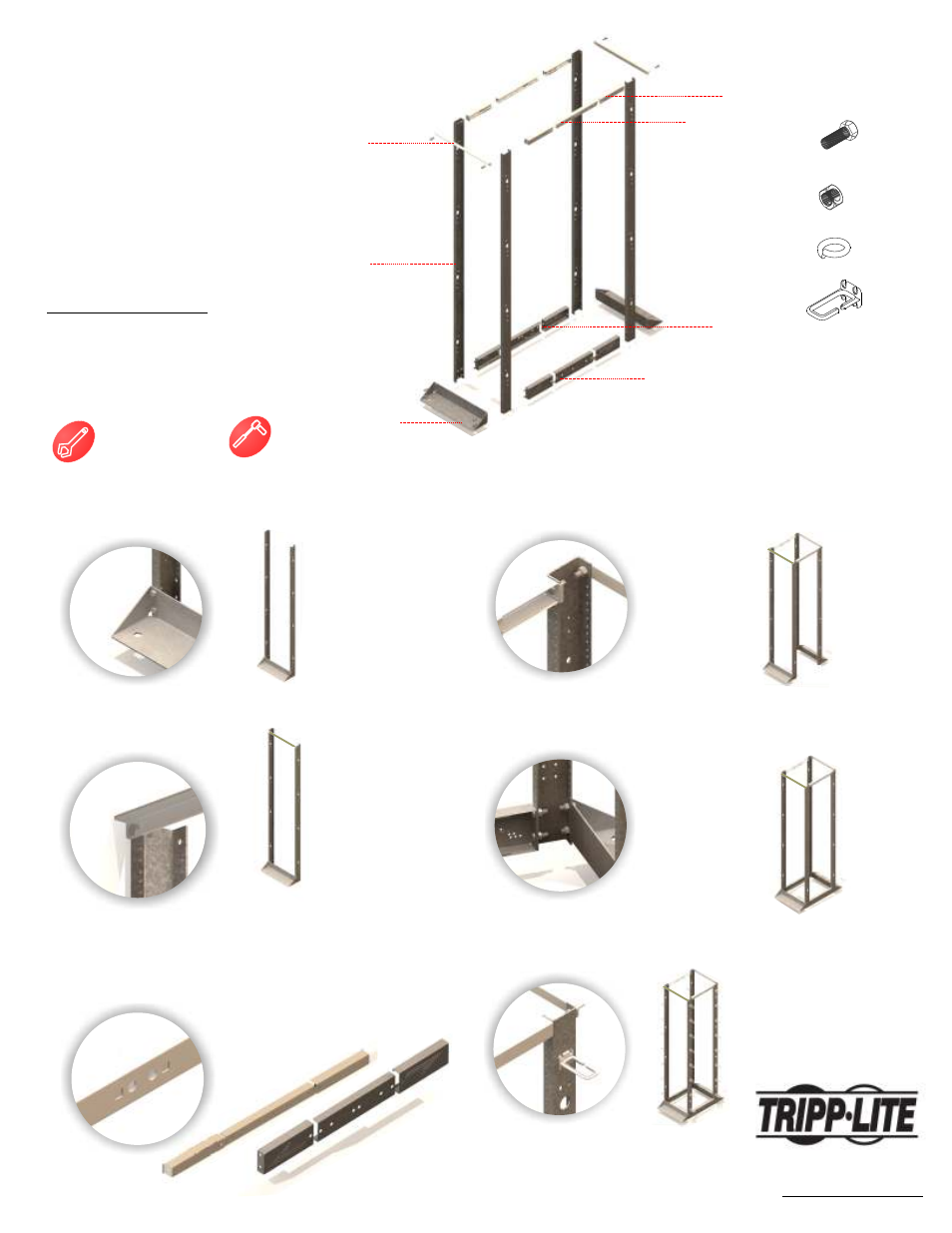 Tripp Lite SR4POST User Manual | 1 page