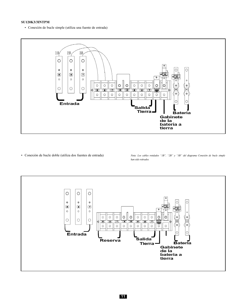 Conexión eléctrica | Tripp Lite 220/380V User Manual | Page 55 / 56