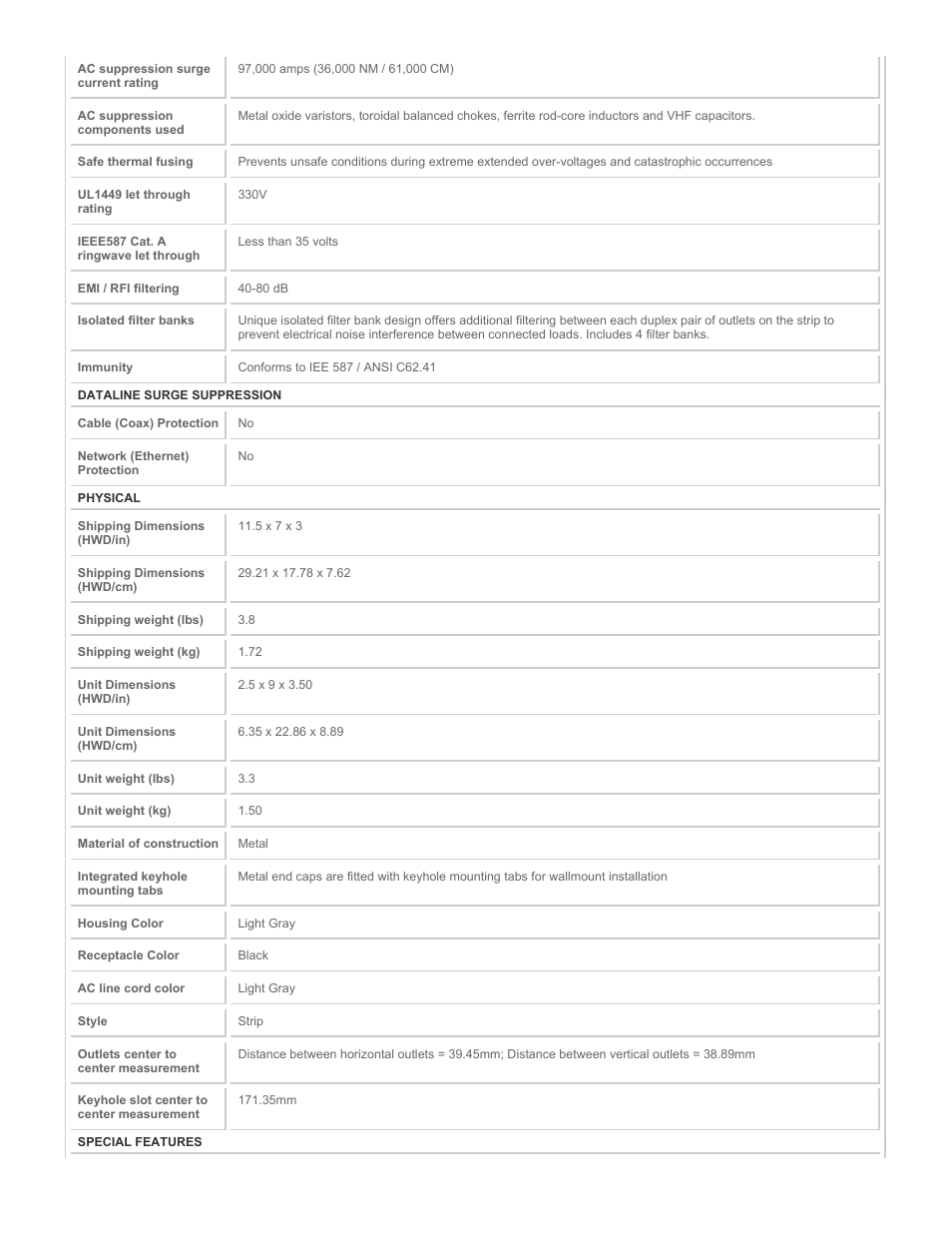 Tripp Lite ISOBAR825ULTRA User Manual | Page 3 / 4