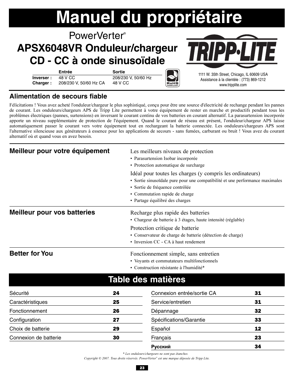 Tripp Lite APSX6048VR User Manual | Page 23 / 44