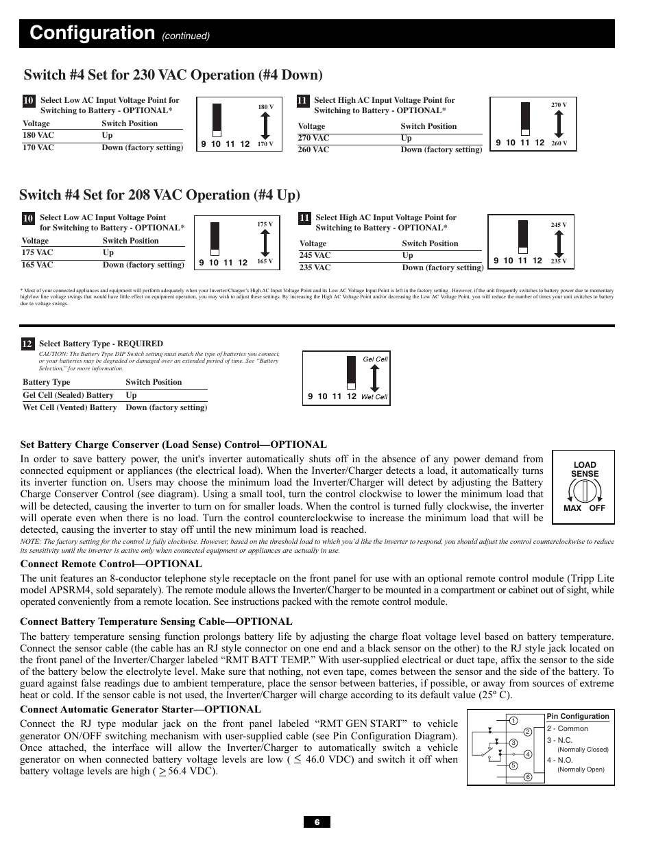 Configuration | Tripp Lite APSX6048VR User Manual | Page 6 / 44