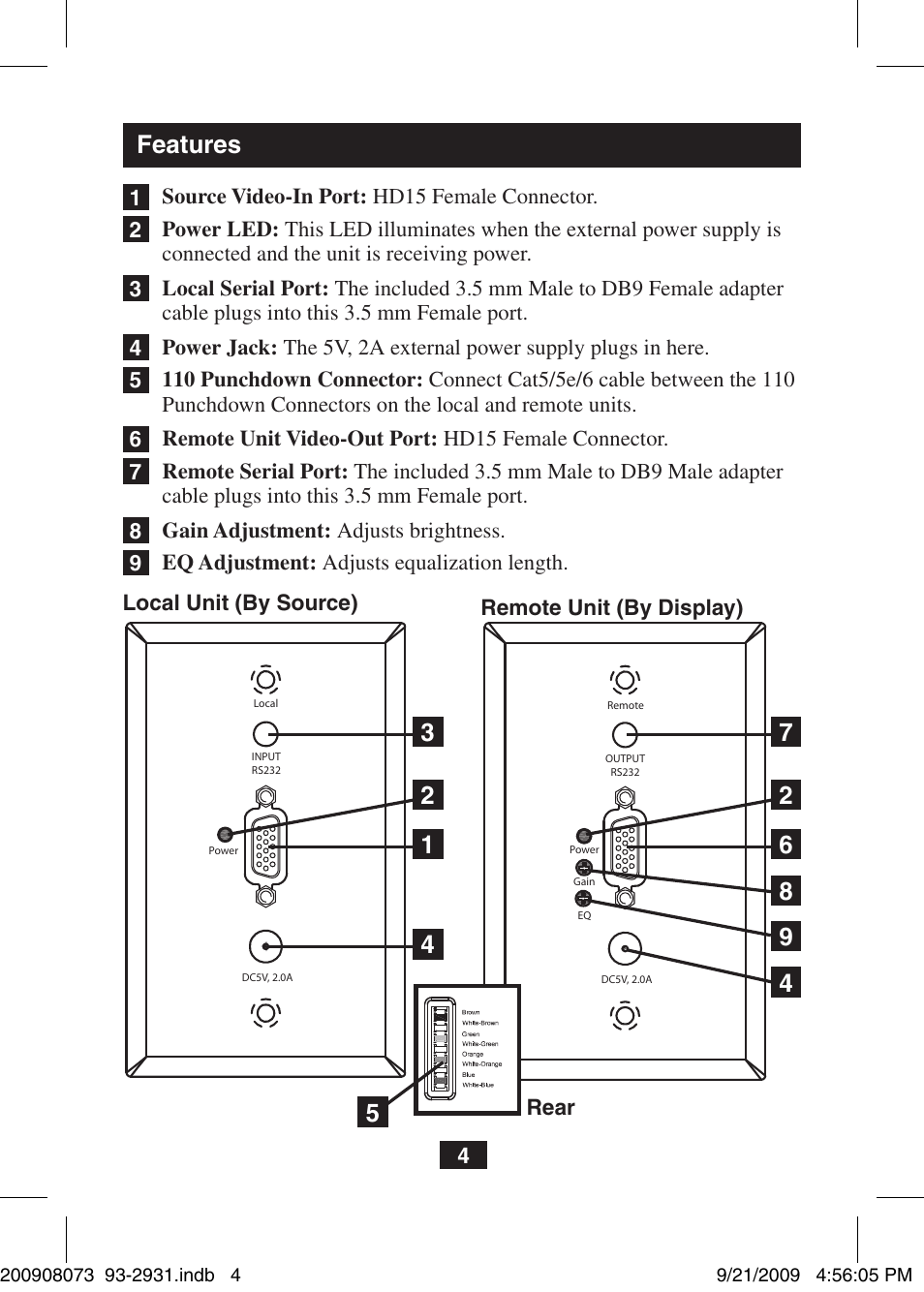 Features | Tripp Lite B130-101S-WP User Manual | Page 4 / 6