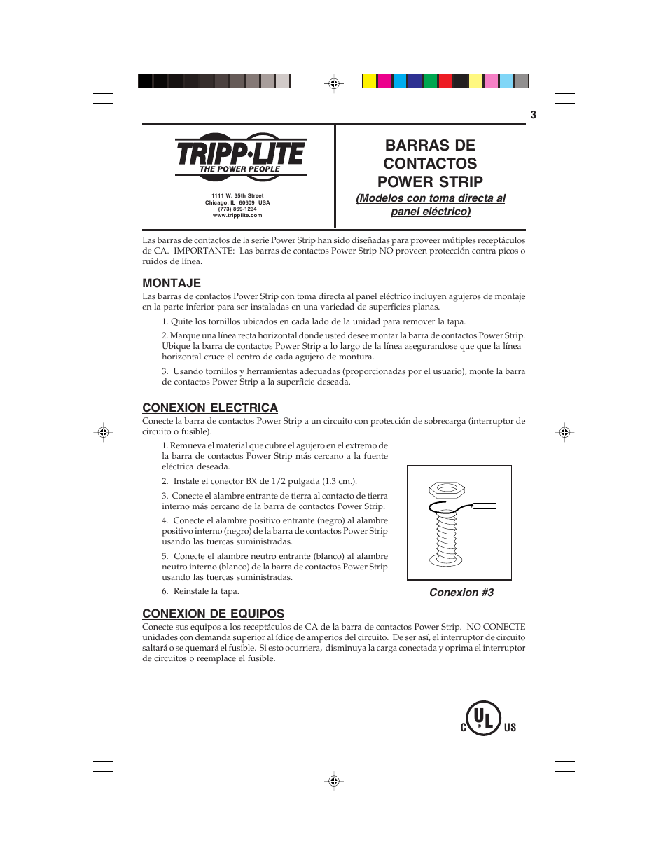 Barras de contactos power strip | Tripp Lite 93-1819 User Manual | Page 3 / 5