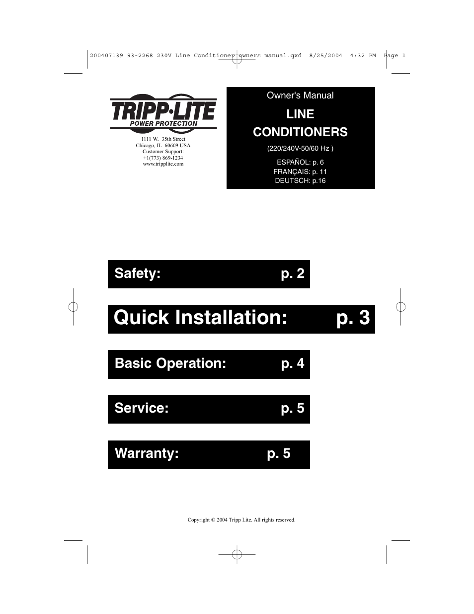 Tripp Lite 93-2268_EN User Manual | 6 pages