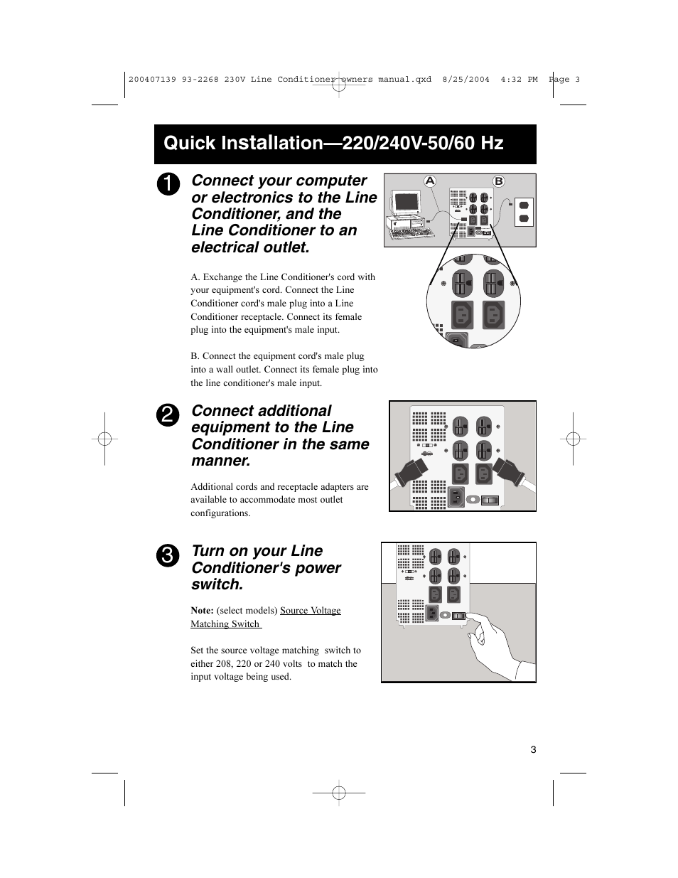 Stal, Quick in | Tripp Lite 93-2268_EN User Manual | Page 3 / 6