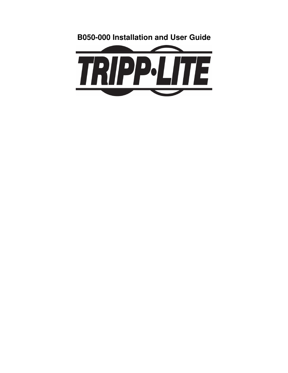 Tripp Lite B050-000 User Manual | 126 pages