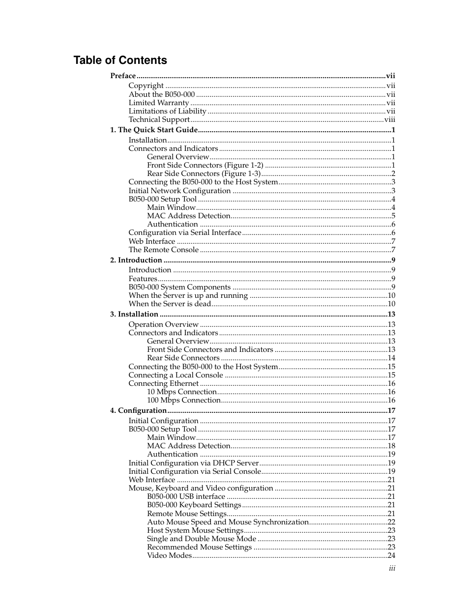 Tripp Lite B050-000 User Manual | Page 3 / 126