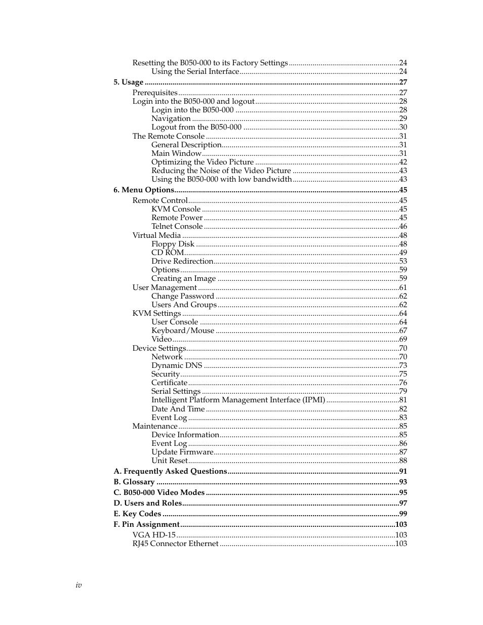 Tripp Lite B050-000 User Manual | Page 4 / 126