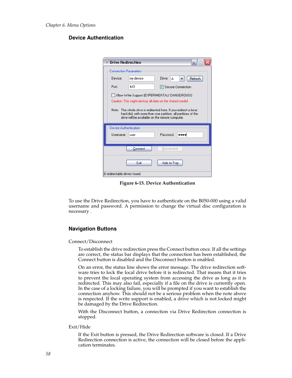 Device authentication, Navigation buttons | Tripp Lite B050-000 User Manual | Page 66 / 126