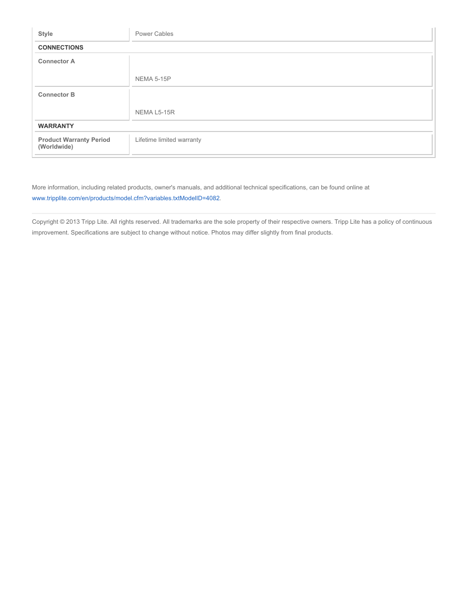 Tripp Lite P023-001 User Manual | Page 2 / 2