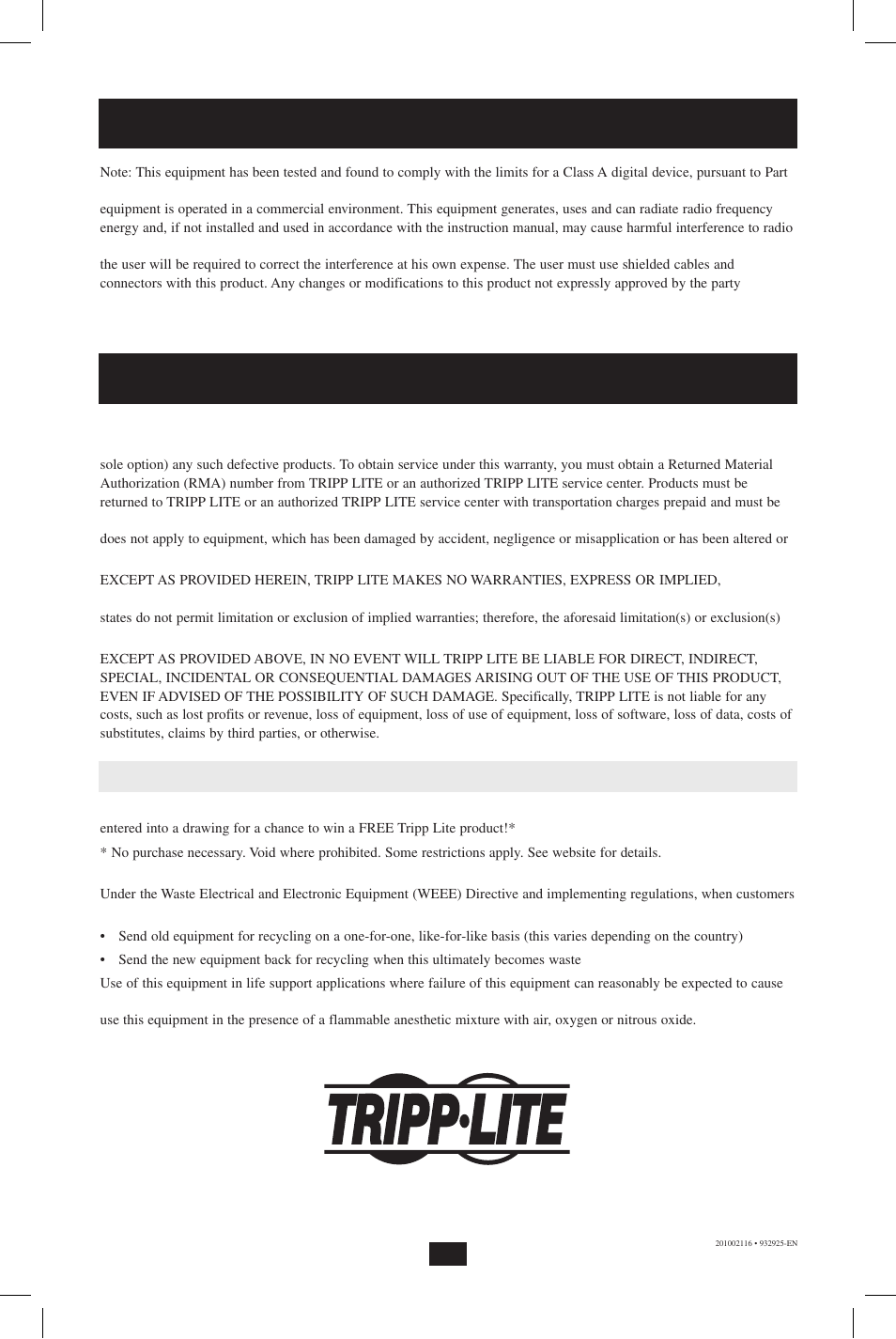 Warranty registration | Tripp Lite NetCommander B070-008-19 User Manual | Page 24 / 24