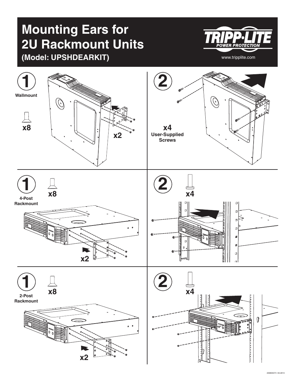 Tripp Lite Mounting Ears UPSHDEARKIT User Manual | 1 page