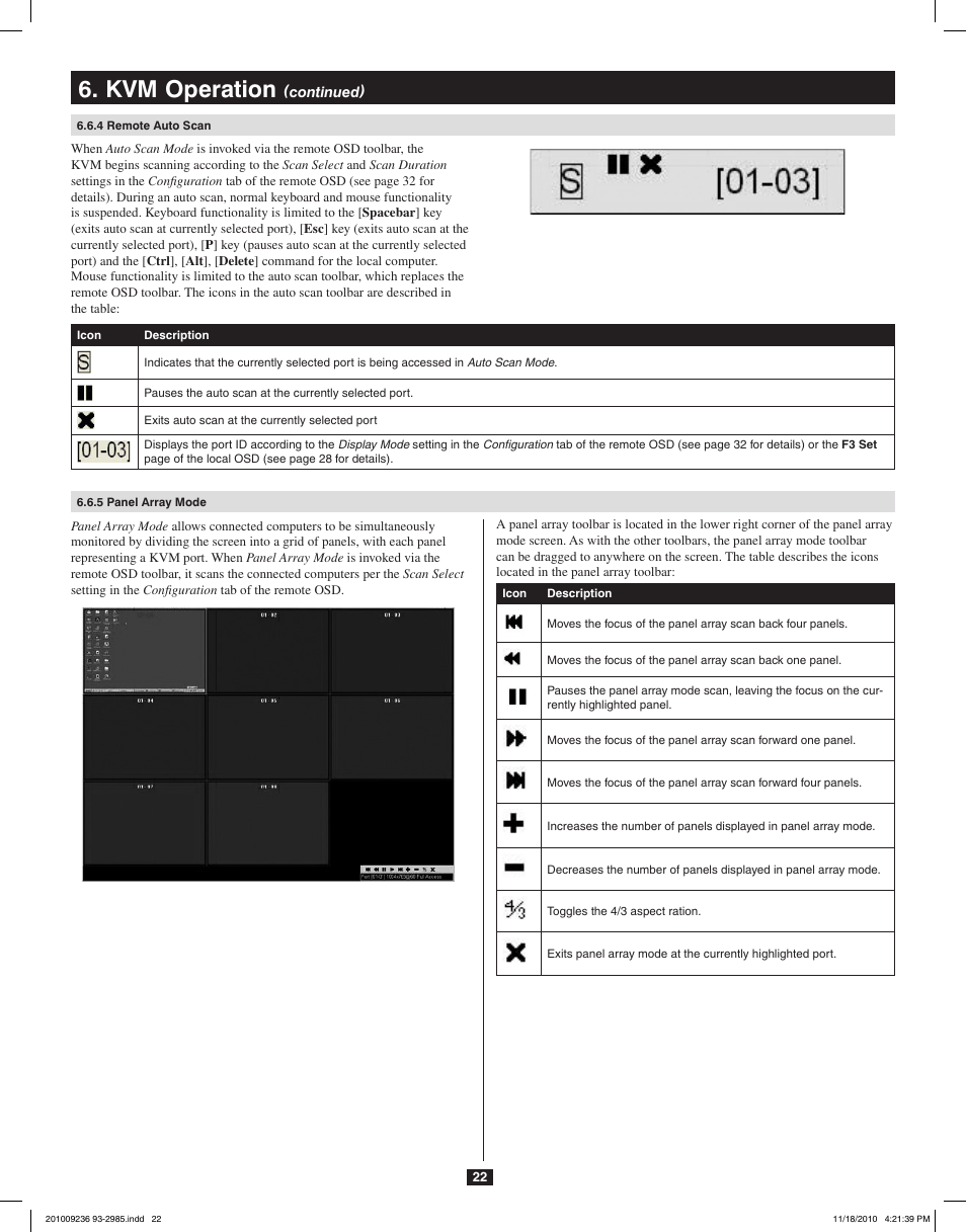 Kvm operation | Tripp Lite B020-U08-19-IP User Manual | Page 22 / 59