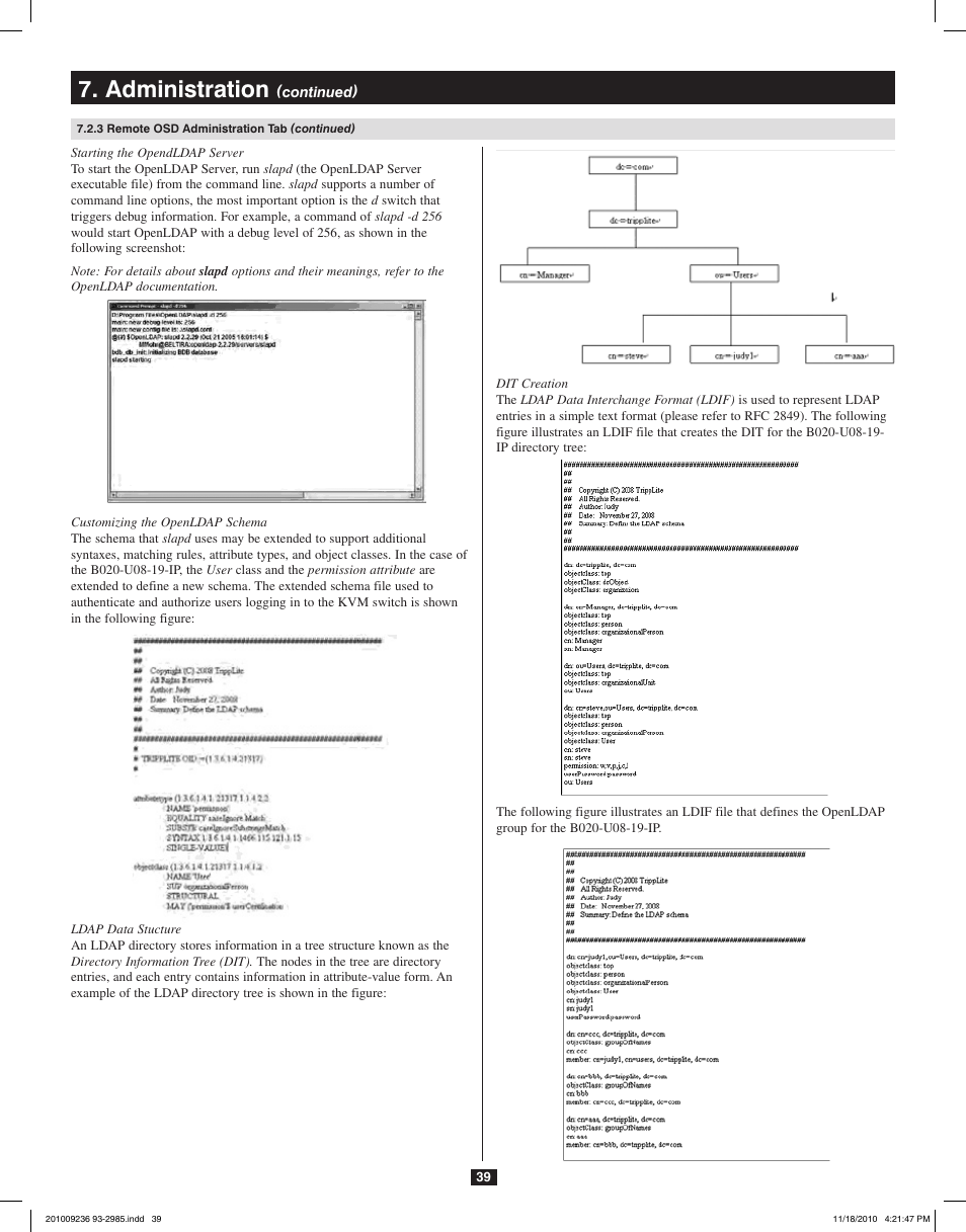 Administration | Tripp Lite B020-U08-19-IP User Manual | Page 39 / 59