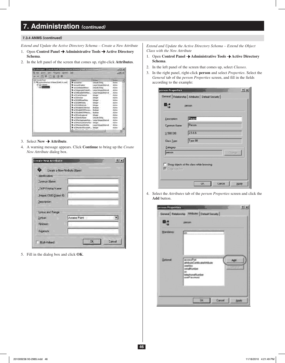 Administration | Tripp Lite B020-U08-19-IP User Manual | Page 46 / 59